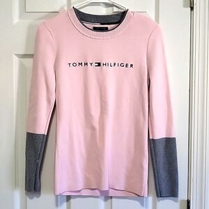 Tommy Hilfiger color block crew neck sweater